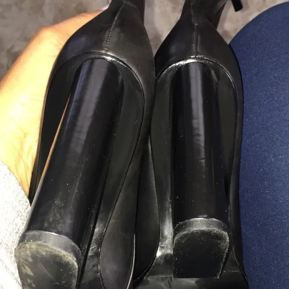 - &amp; OTHER STORIES BLACK REAL GENUINE SOFT LEATHER SIDE ZIPPER BOOTS WORN 1X