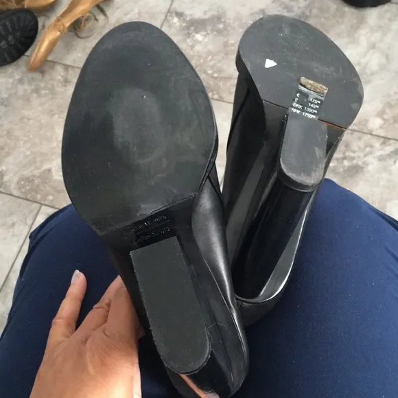 - &amp; OTHER STORIES BLACK REAL GENUINE SOFT LEATHER SIDE ZIPPER BOOTS WORN 1X