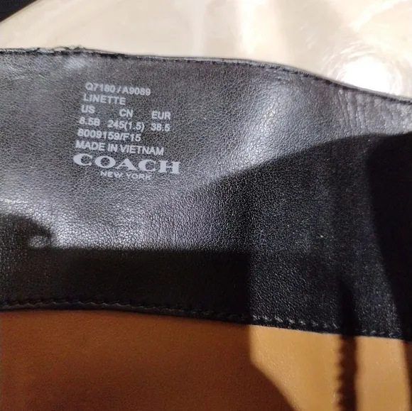 - Coach Linette Turn Lock Block Leather Tall Boots