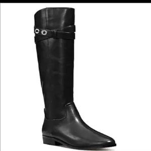 - Coach Linette Turn Lock Block Leather Tall Boots