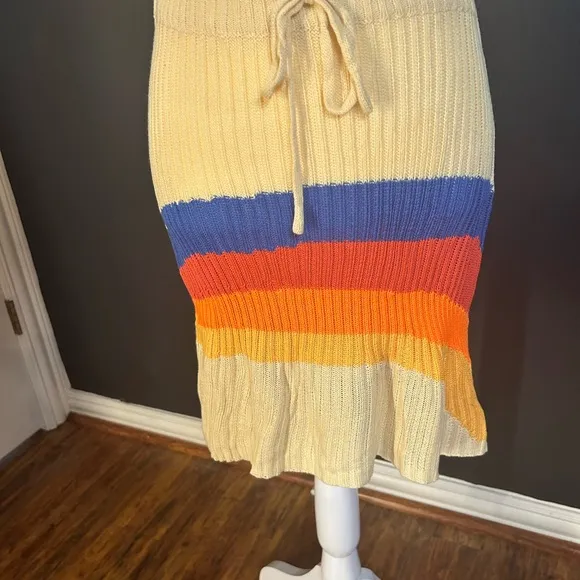 💕 CUTESY💕 Striped Halter Neck Skirt Set