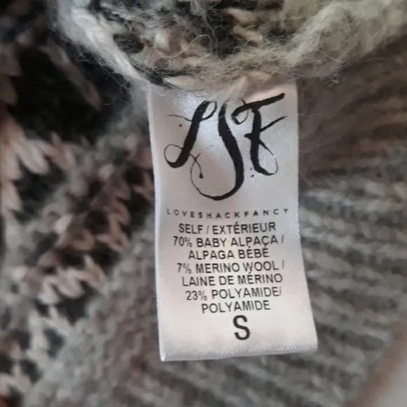 ❤... LoveShackFancy Grey Fringe Sweater