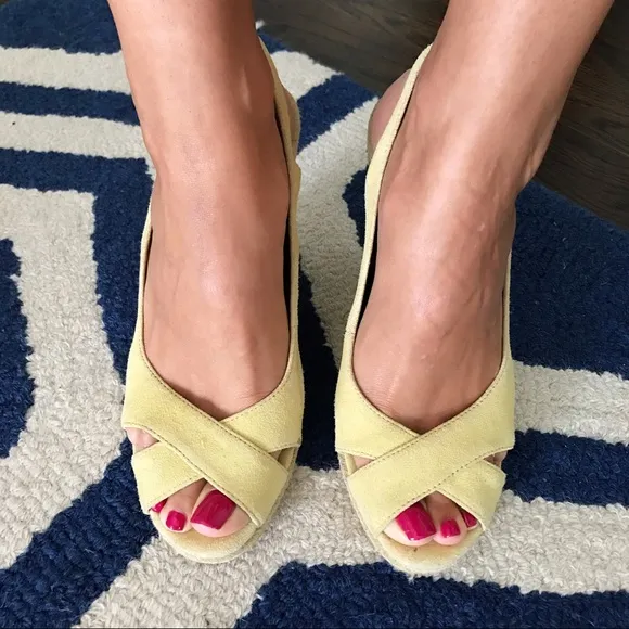 ☀️ Sam Edelman Sunshine Yellow Wedges - Size 9 - EUC