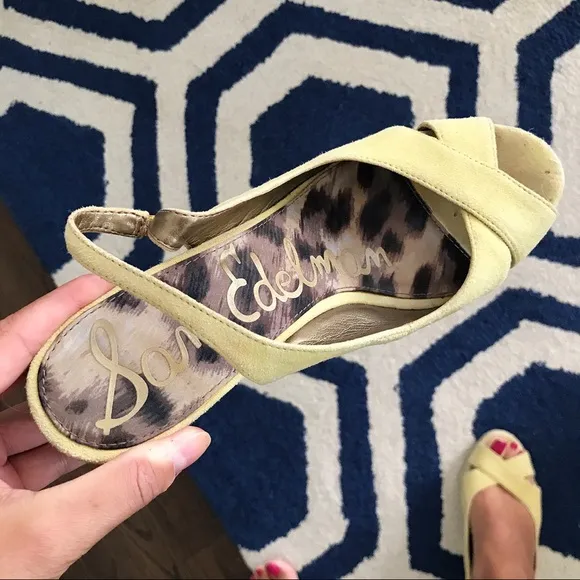 ☀️ Sam Edelman Sunshine Yellow Wedges - Size 9 - EUC
