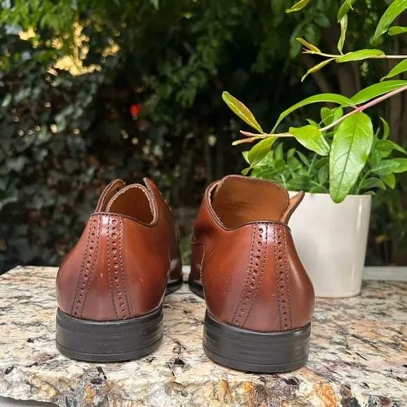 - TED BAKER🔴TAN leather Plain Toe Derby men’s Sz 8.5