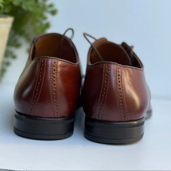 - TED BAKER🔴TAN leather Plain Toe Derby men’s Sz 8.5