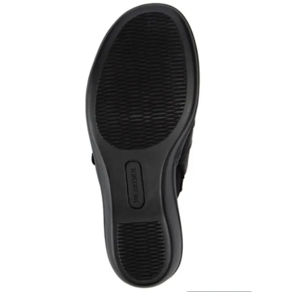 🆕 Wearever Doris Slip-on Clog Mules Black Leather Flats, size 9.5 US
