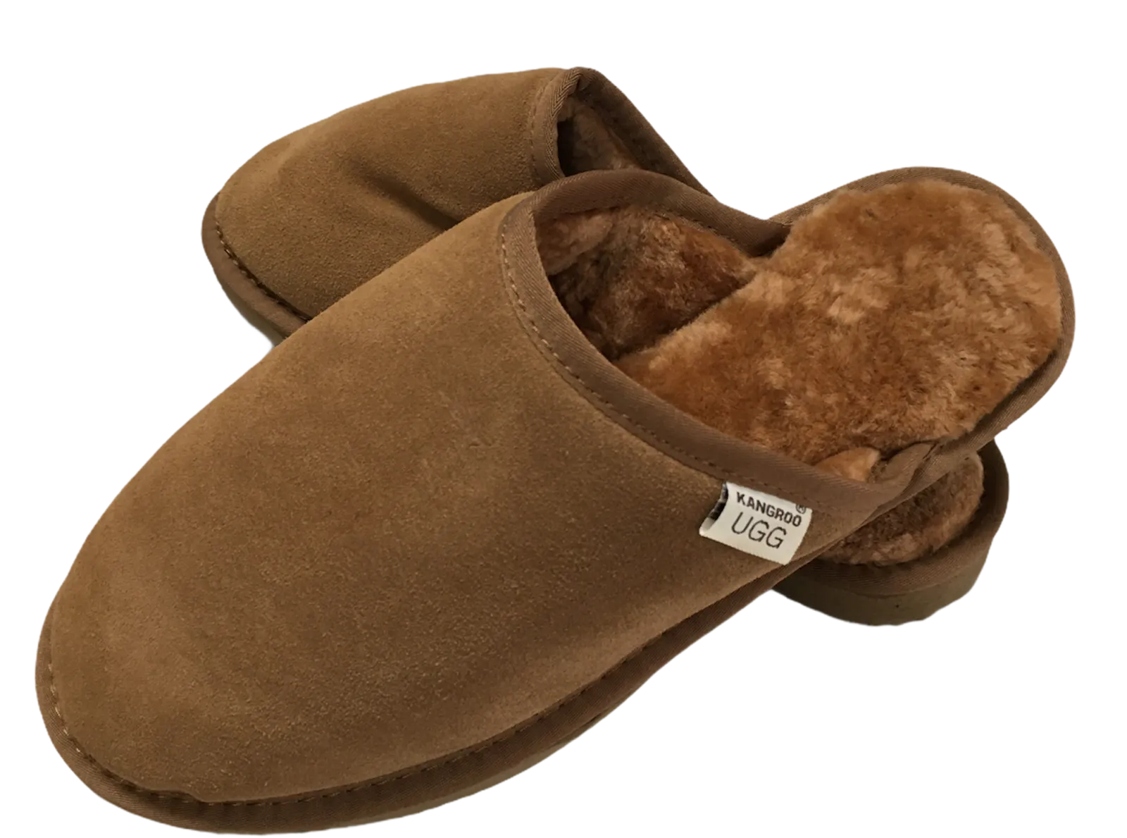 100% Australian Merino Sheepskin Scuffs Moccasins Slippers Winter Slip On UGG - Mens