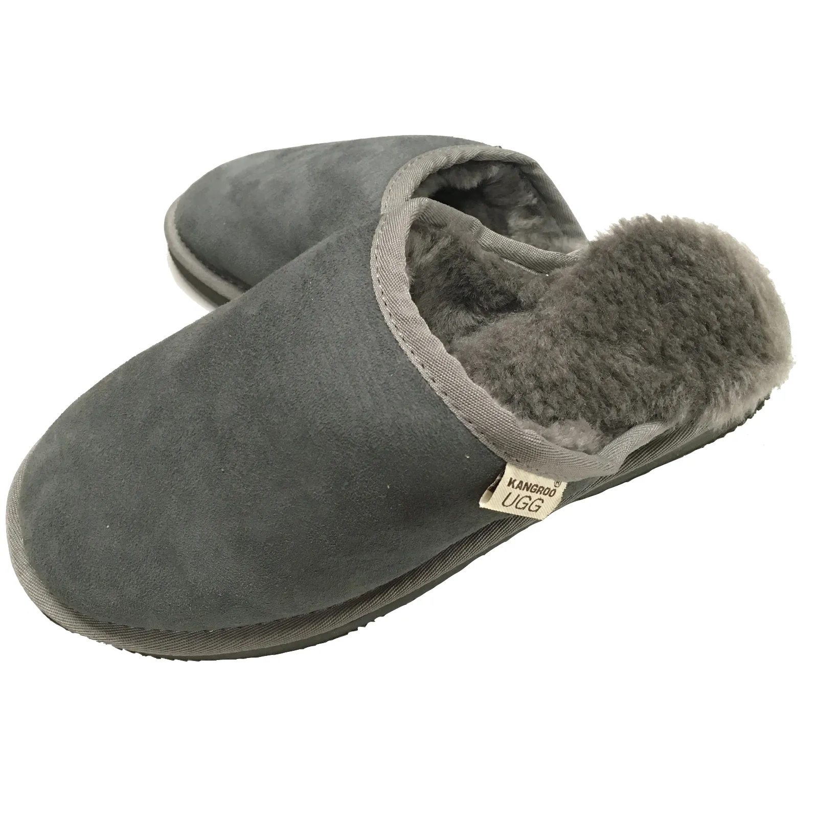 100% Australian Merino Sheepskin Scuffs Moccasins Slippers Winter Slip On UGG - Mens
