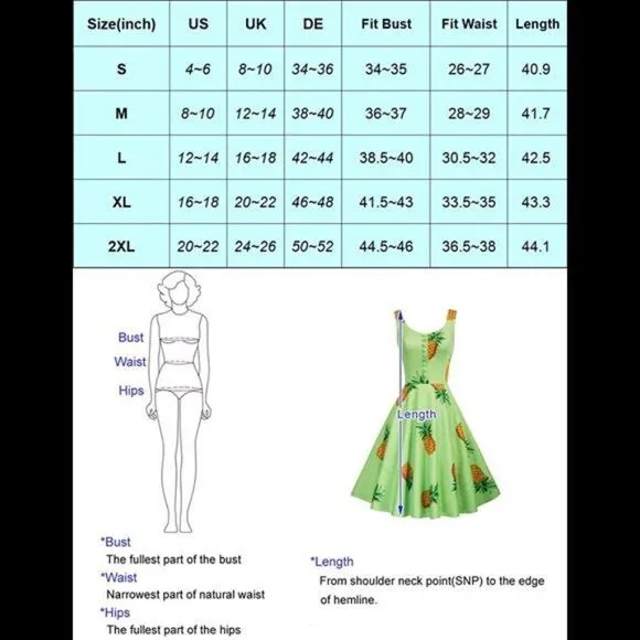 1950s Retro Vintage Sleeveless V-Neck Flared A-Line Dress