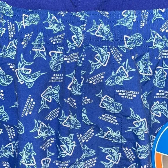 2-New Crystal springs 100% Blue Columbia PFG Performance fishing shirt Shorts M