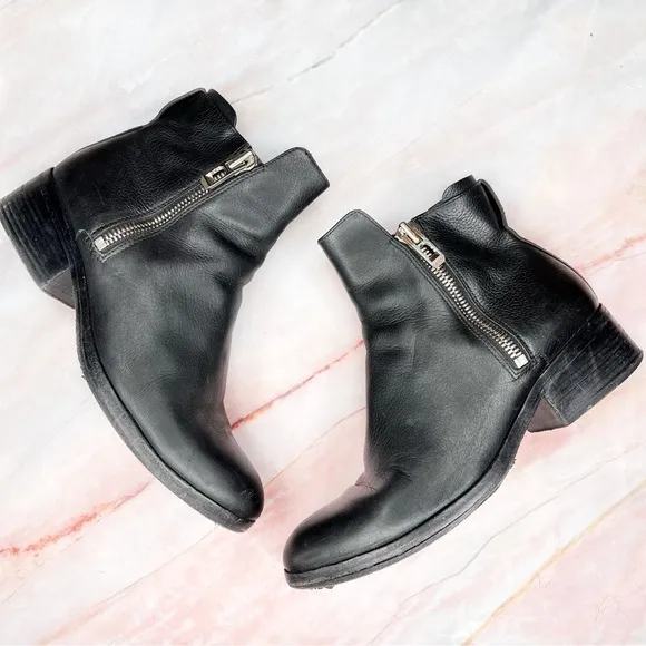 3.1 Phillip Lim Alexa Black Leather Ankle Boots Booties 38