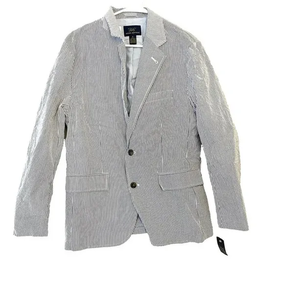 346 Brooks Brothers Seersucker Striped Jacket M Men’s Cotton NWT Preppy Derby