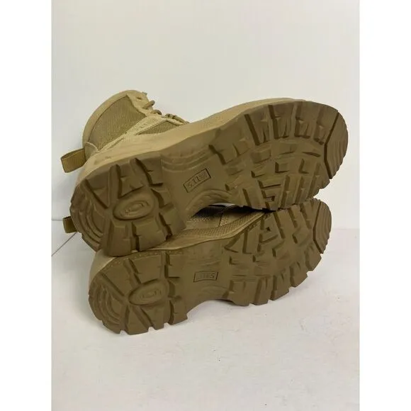 511 Tactical Boots Mens Size 8 ATAC 2.0 8&quot; Side Zip Canvas Shoes‎ Coyote Tan