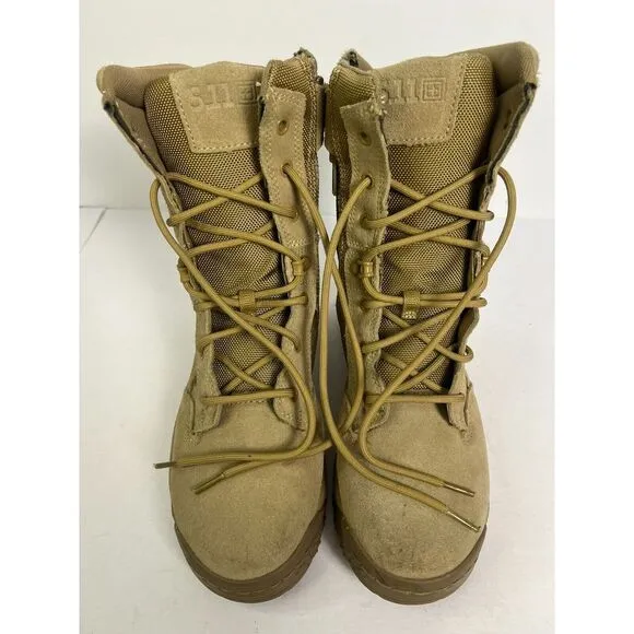 511 Tactical Boots Mens Size 8 ATAC 2.0 8&quot; Side Zip Canvas Shoes‎ Coyote Tan