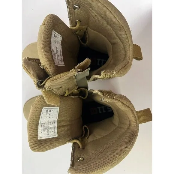 511 Tactical Boots Mens Size 8 ATAC 2.0 8&quot; Side Zip Canvas Shoes‎ Coyote Tan