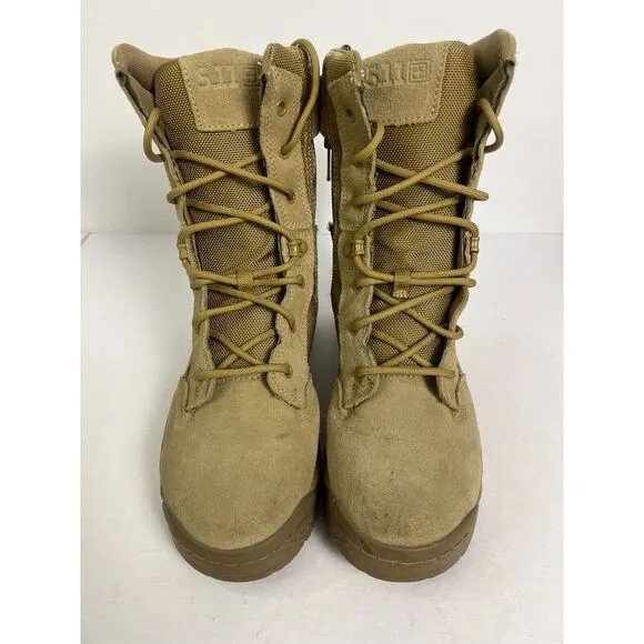 511 Tactical Boots Mens Size 8 ATAC 2.0 8&quot; Side Zip Canvas Shoes‎ Coyote Tan