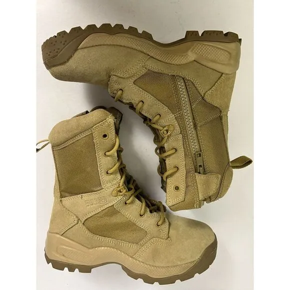 511 Tactical Boots Mens Size 8 ATAC 2.0 8&quot; Side Zip Canvas Shoes‎ Coyote Tan