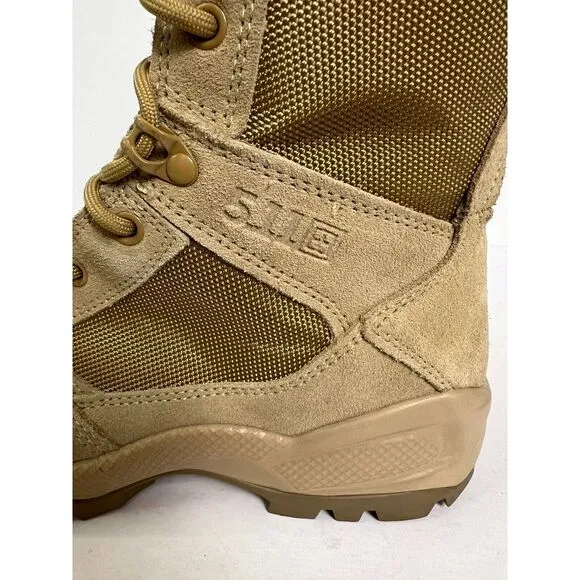 511 Tactical Boots Mens Size 8 ATAC 2.0 8&quot; Side Zip Canvas Shoes‎ Coyote Tan