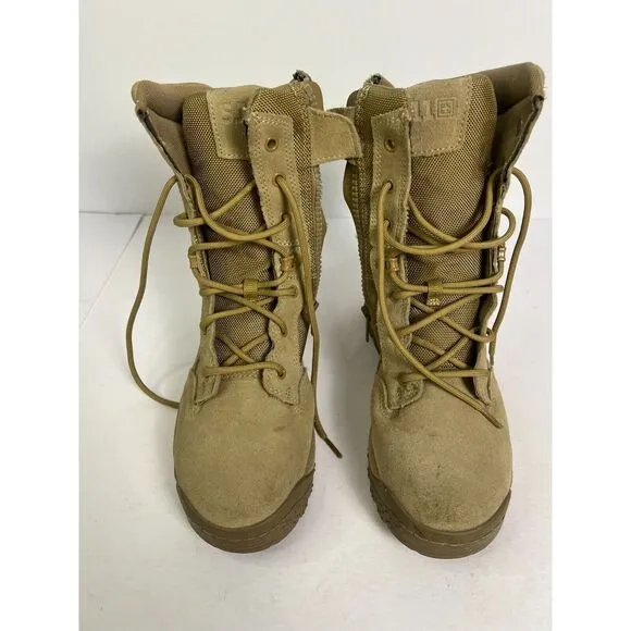 511 Tactical Boots Mens Size 8 ATAC 2.0 8&quot; Side Zip Canvas Shoes‎ Coyote Tan