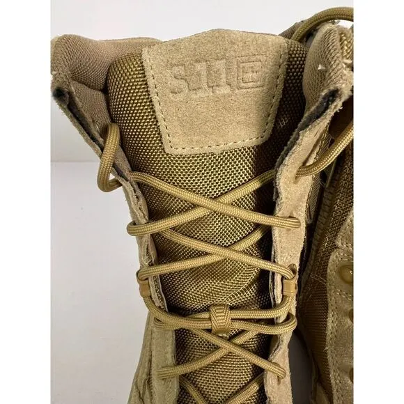 511 Tactical Boots Mens Size 8 ATAC 2.0 8&quot; Side Zip Canvas Shoes‎ Coyote Tan