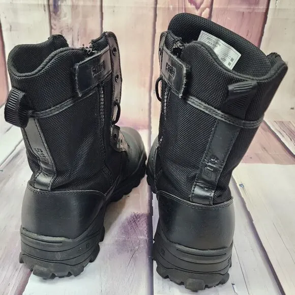 5.11 Tactical Speed 3.0 Mens 14 Black Leather Lace‎ Up Side Zip Urban Boots EUC