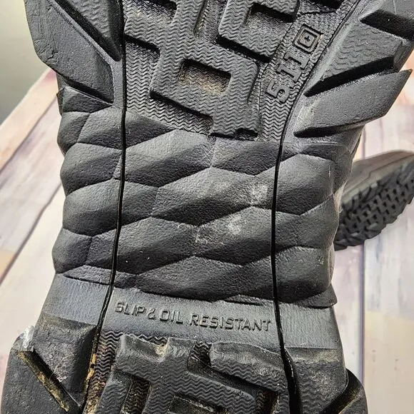 5.11 Tactical Speed 3.0 Mens 14 Black Leather Lace‎ Up Side Zip Urban Boots EUC