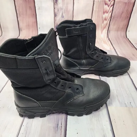 5.11 Tactical Speed 3.0 Mens 14 Black Leather Lace‎ Up Side Zip Urban Boots EUC