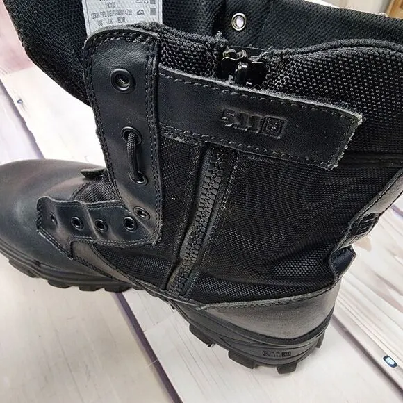 5.11 Tactical Speed 3.0 Mens 14 Black Leather Lace‎ Up Side Zip Urban Boots EUC