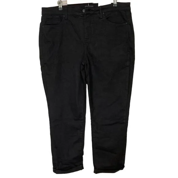 A618014 NYDJ Margot Girlfriend Black 14