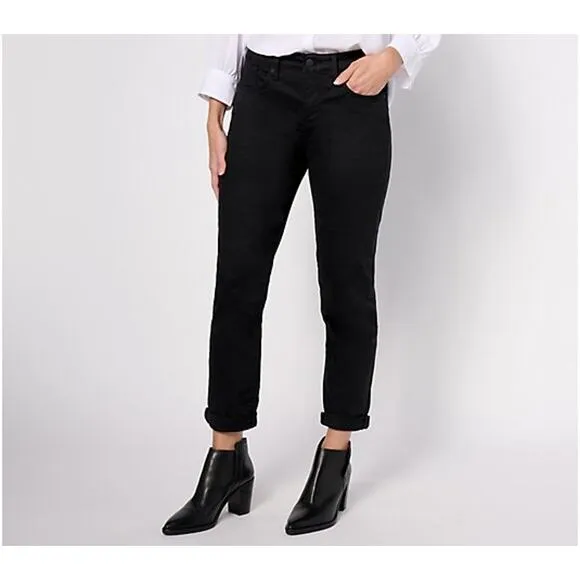 A618014 NYDJ Margot Girlfriend Black 14