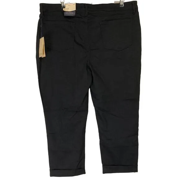 A618014 NYDJ Margot Girlfriend Black P18