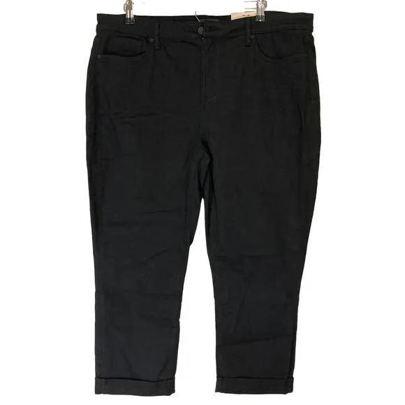A618014 NYDJ Margot Girlfriend Black P18