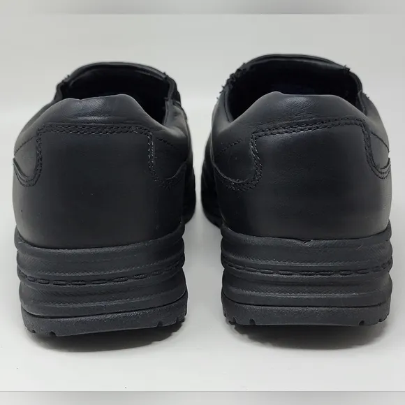 ABEO Men's Size US 10 Black Leather Casual Slip On Loafer Ruben 24R Pre-owned