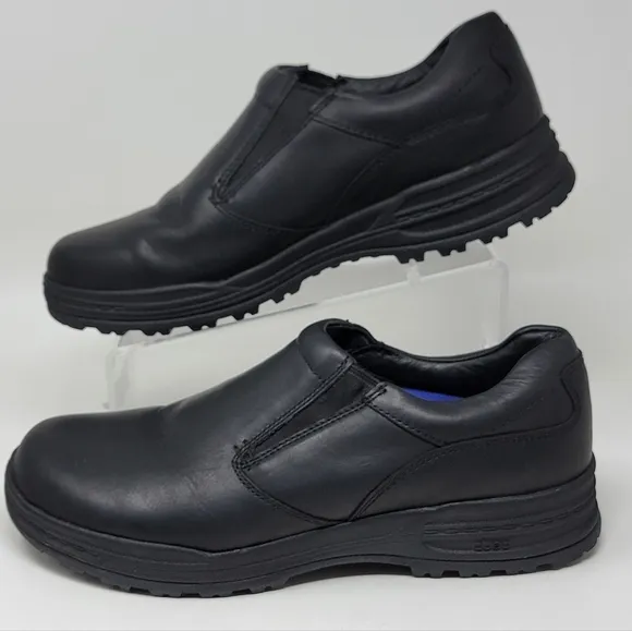 ABEO Men's Size US 10 Black Leather Casual Slip On Loafer Ruben 24R Pre-owned