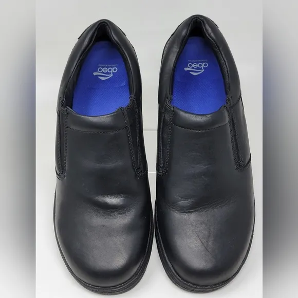 ABEO Men's Size US 10 Black Leather Casual Slip On Loafer Ruben 24R Pre-owned