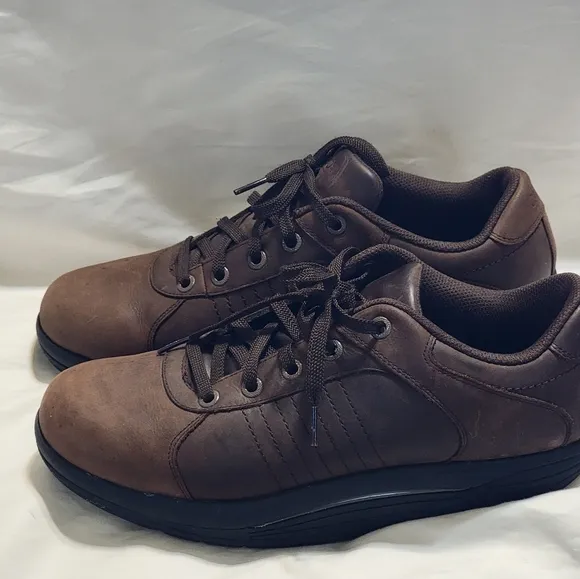 Abeo Rocs Men's Baylor Oxford walking, brown leather, 10