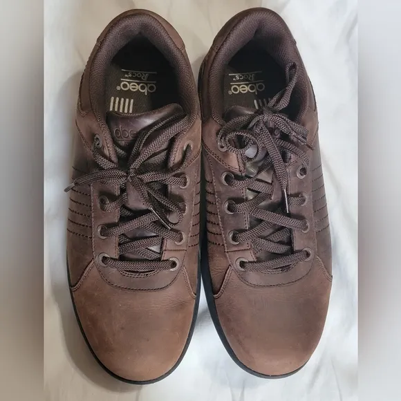Abeo Rocs Men's Baylor Oxford walking, brown leather, 10