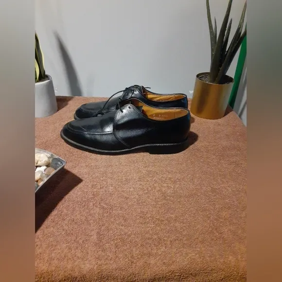 Adam Edmonds Men's Leather Slayton Oxford Shoes Lace Up Black Size 8D Formal