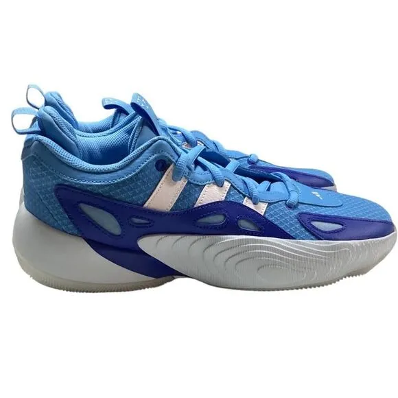 Adidas Basketball Shoes Mens 11 Blue White Trae Unlimited 2 Sneakers Vegan NEW