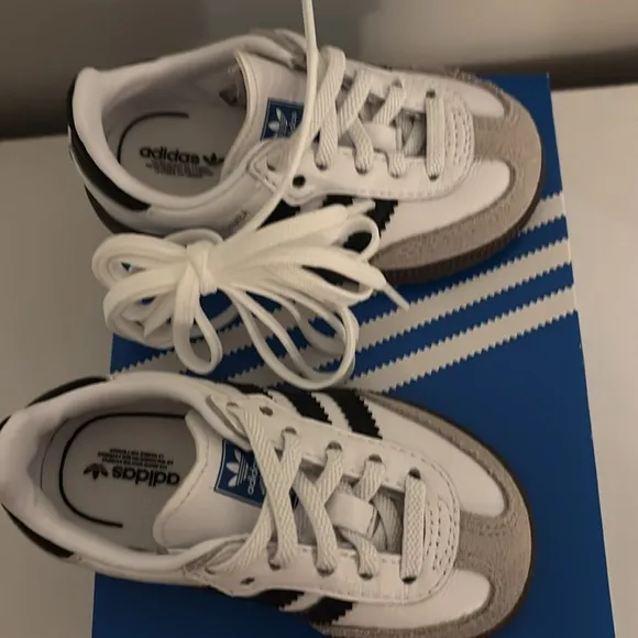 Adidas Kids Samba OG White and Black Shoes