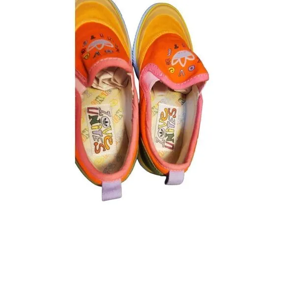 Adidas Originals Nizza Slip-On Pride Rainbow GW2421 Shoes Sneakers Size 4 NO BOX