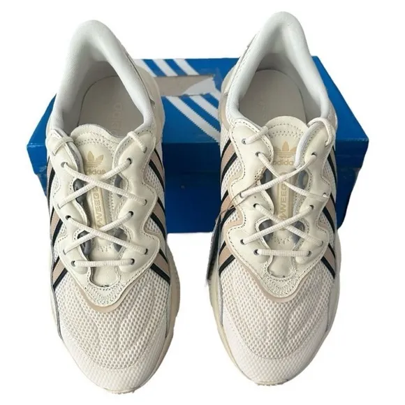 Adidas Originals Ozweego Running Shoes Women’s Size 11 Cream White Gold Black