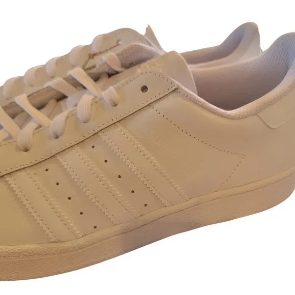 Adidas Superstar Classic White Leather Sneakers Casual Shoes EG4960 Size 12