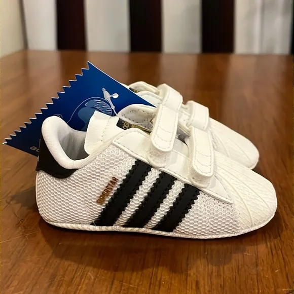 Adidas Superstar Shell Toe Infant Baby Crib Shoes S79916 sneakers Boys Girl Sz 2