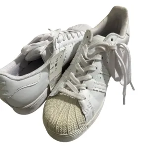 Adidas White Sneakers with Shell Toe Design