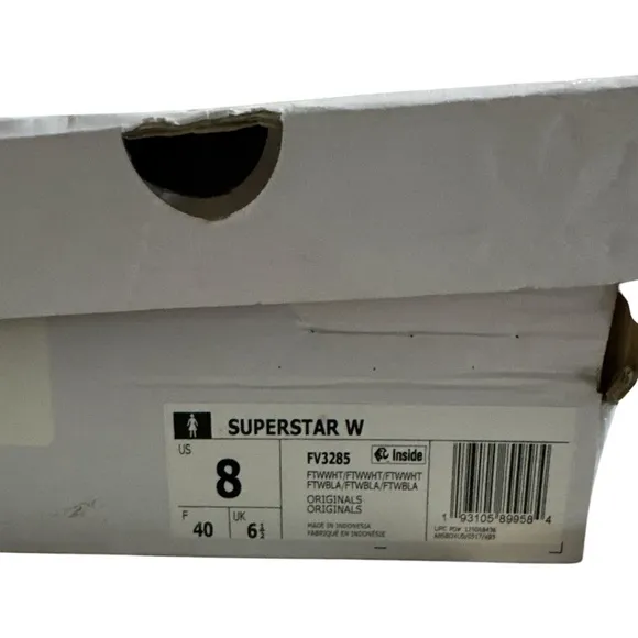 Adidas White Sneakers with Shell Toe Design