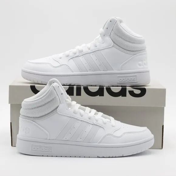 Adidas Women's Everyday Basketball Hoops 3.0 Mid Top Classic Shoes White Size 9