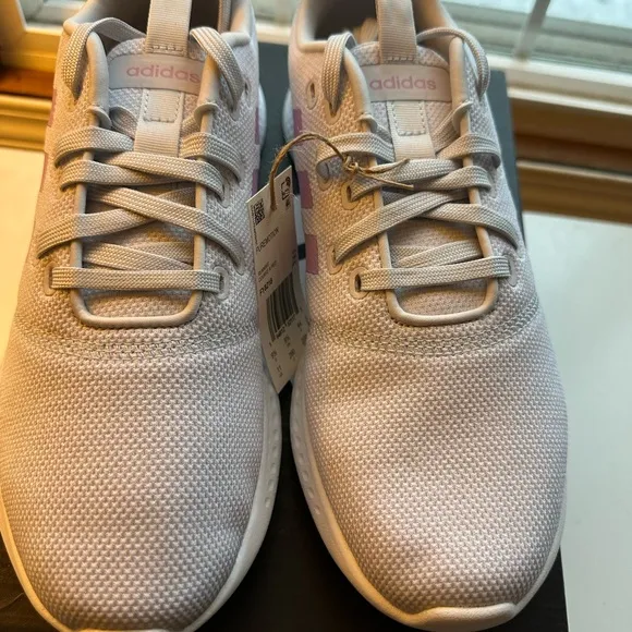 Adidas Women's PureMotion Pink and White Sneakers size 11 NEW