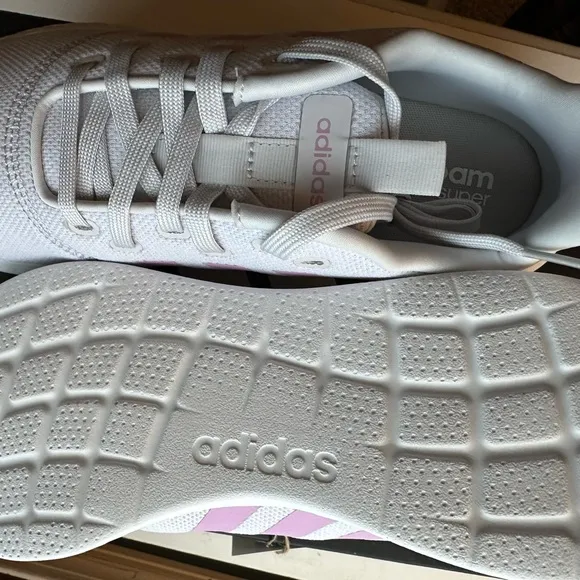 Adidas Women's PureMotion Pink and White Sneakers size 11 NEW